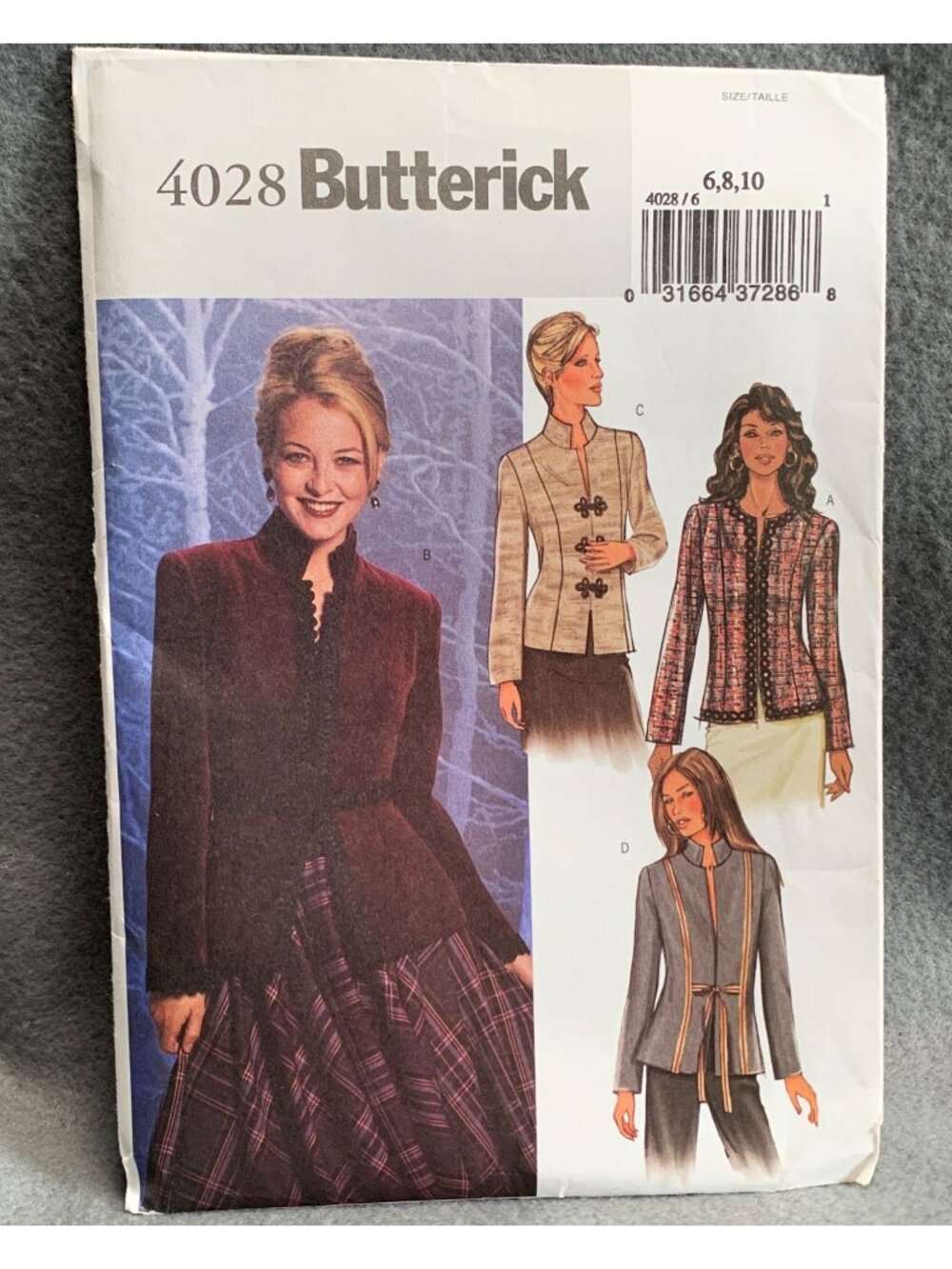 Butterick 4028 Womens Jacket Sewing Pattern Size 6-8-10 Uncut 2000s